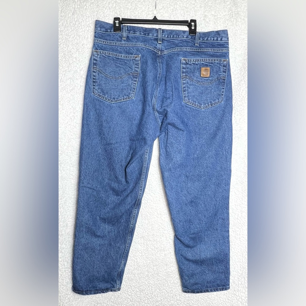 Lot Of Two Carhartt Jeans Mens 40x30 Blue Relaxed Fit Medium Wash Denim B17-DST - Picture 10 of 12